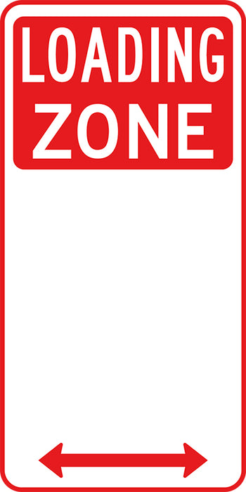 Loading Edge Signage Loading Zone (Dual Arrow) — Pinnacle Signage