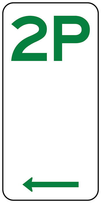 Parking 2 Hour (Symbolic Left Arrow)