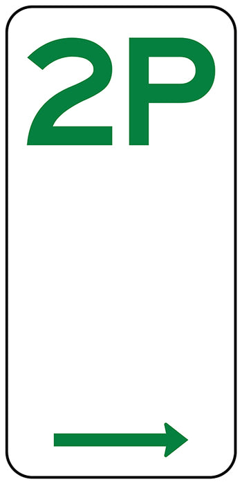 Parking 2 Hour (Symbolic Right Arrow)