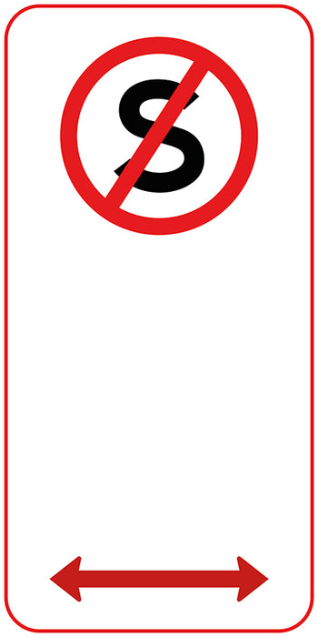 No Standing (Symbolic Dual Arrow)