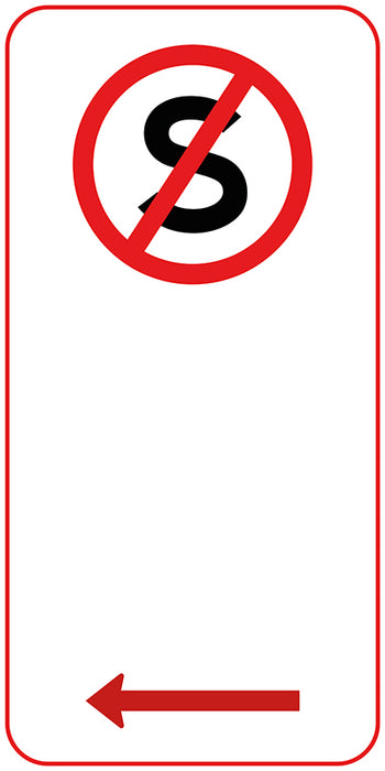 No Standing (Symbolic Left Arrow)