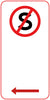 No Standing (Symbolic Left Arrow)