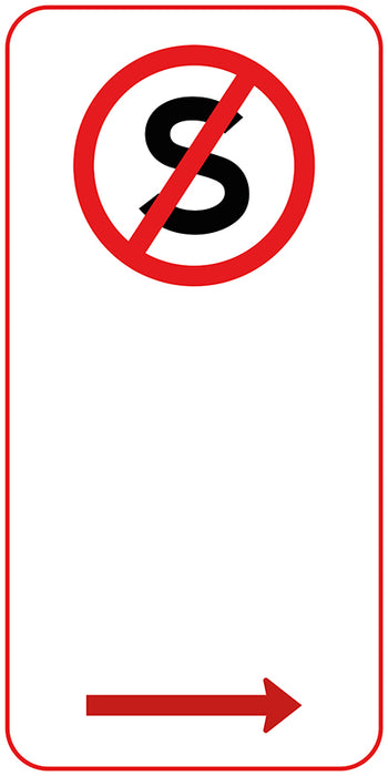 No Standing (Symbolic Right Arrow)