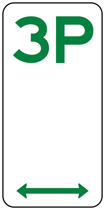 Parking 3 Hour (Symbolic Dual Arrow)