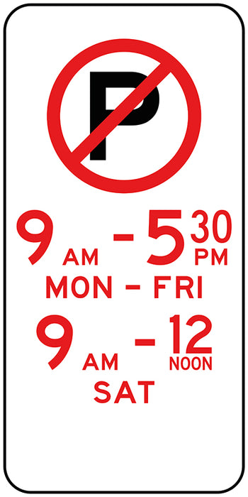 No Parking With Specific Times (Symbolic)