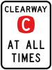 Clearway At All Times (States Except NSW)