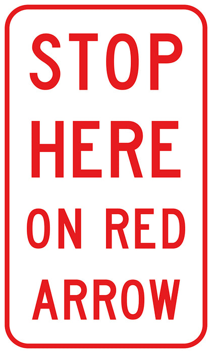 Stop Here On Red Arrow