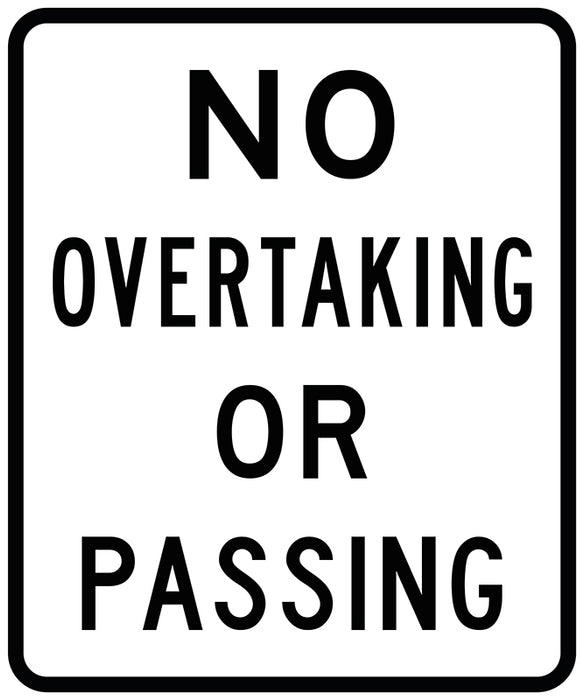 No Overtaking Or Passing