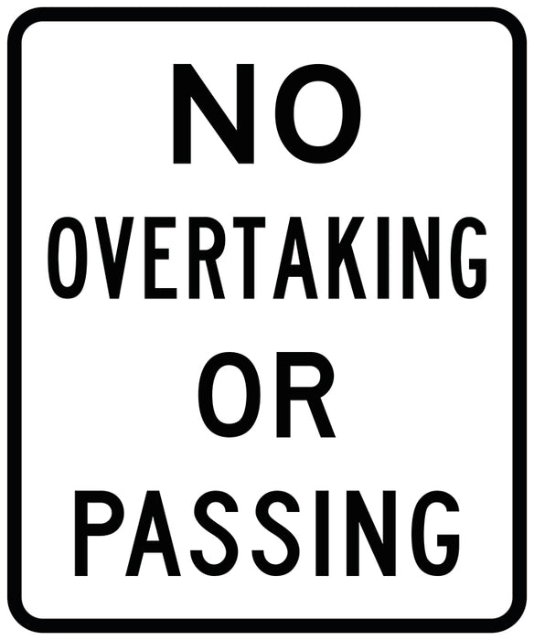 No Overtaking Or Passing