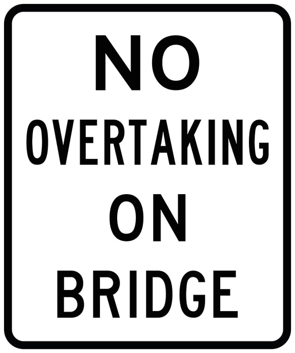 No Overtaking On Bridge