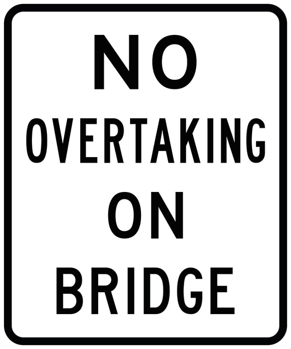 No Overtaking On Bridge