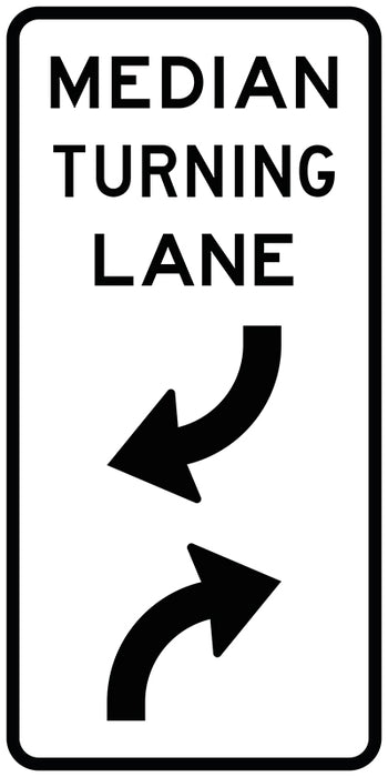 Median Turning Lane (Arrows)