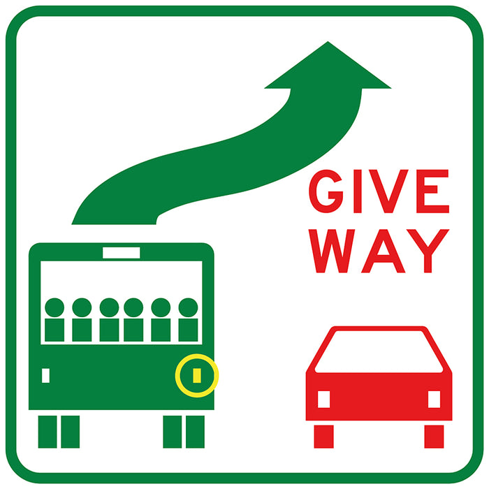 Give Way To Buses (Vehicle Mounted Sign)