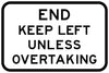 End Keep Left Unless Overtaking