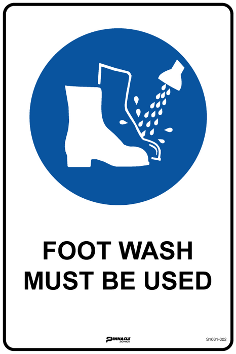 Foot Wash Must Be Used