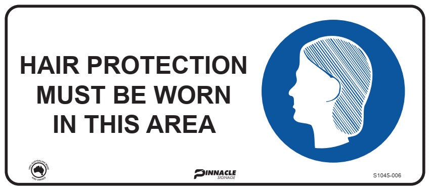 Hair Protection Must Be Worn In This Area