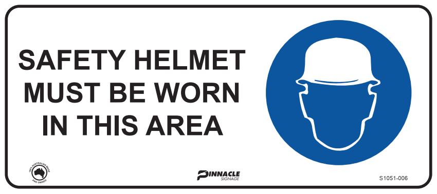 Safety Helmet Must Be Worn In This Area