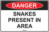 Danger Snakes Present In This Area