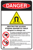 Danger Restricted Access Strong Magnetic Field