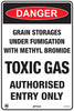Danger Grain Storages Under Fumigation Methyl Bromide