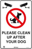 Please Clean Up After Your Dog (With Camera Pictos)