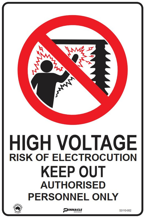 High Voltage Risk Of Electrocution Keep Out…