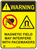 Warning Magnetic Field May Interfere With Pacemakers