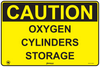 Caution Oxygen Cylinders Storage