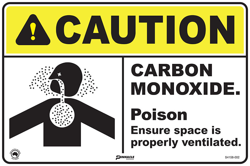 Caution Carbon Monoxide Poison Ensure Space Is Ventilated