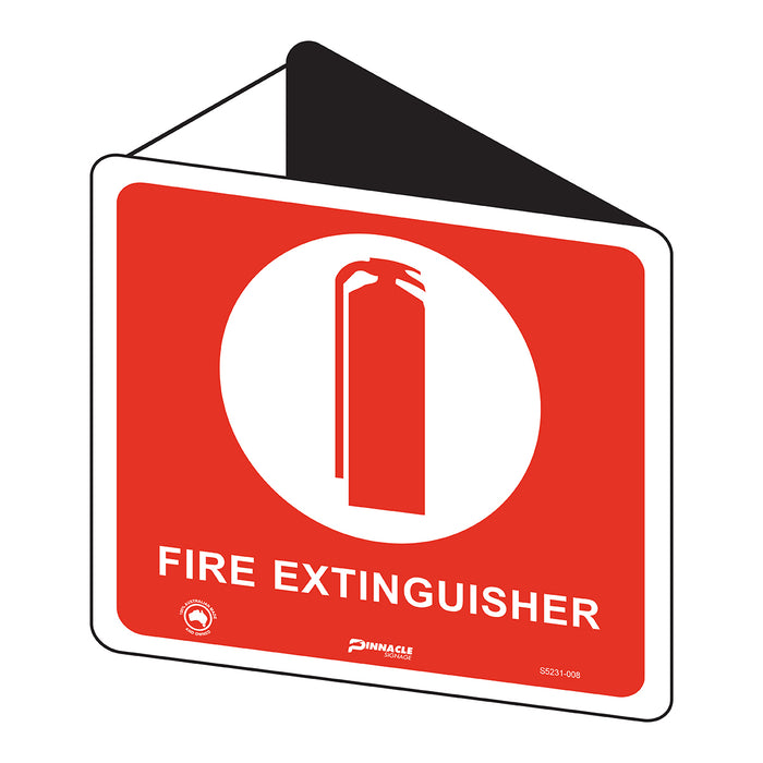 Fire Extinguisher (With Picto) 225 x 225mm Off Wall