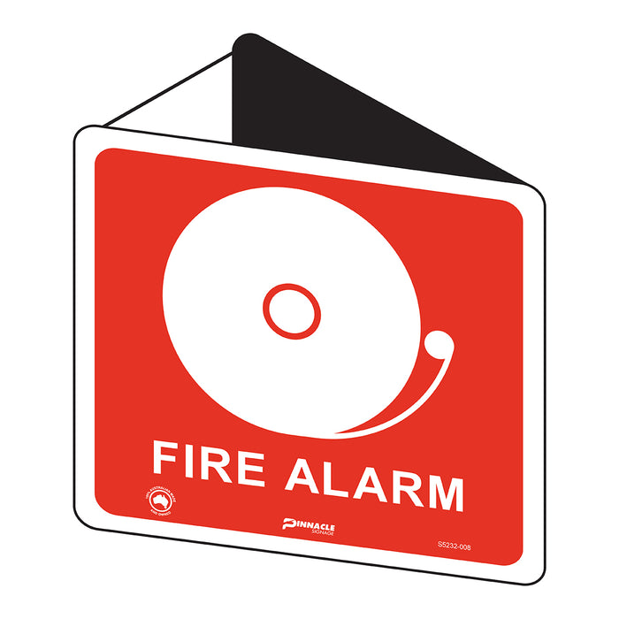 Fire Alarm (With Picto) 225 x 225mm Off Wall