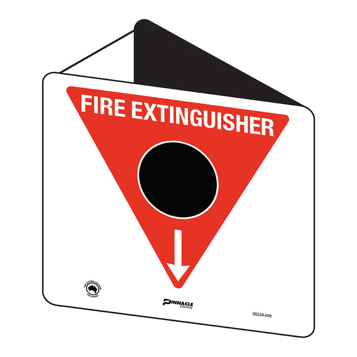 Fire Extinguisher Marker CO2 (Black Circle) 225 x 225mm Off Wall