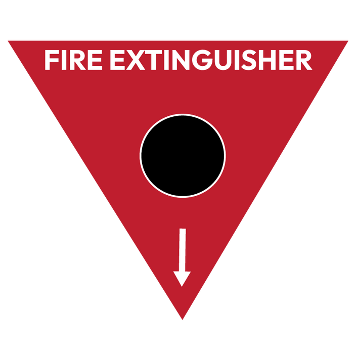 Fire Extinguisher Marker CO2 (Black Circle) Triangle Sign