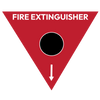 Fire Extinguisher Marker CO2 (Black Circle) Triangle Sign