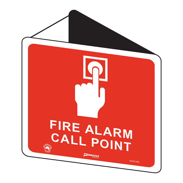 Fire Call Point Sign In Frame Fire Alarm Call Point (With Picto) 225 x 225mm Off Wall — Pinnacle Signage