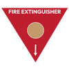 Fire Extinguisher Marker Wet Chemical (Brown Circle) Triangle Sign