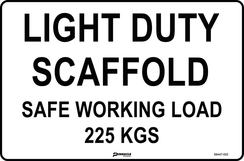 Light Duty Scaffold Safe Working Load 225kgs