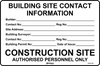 Building Site Contact Information