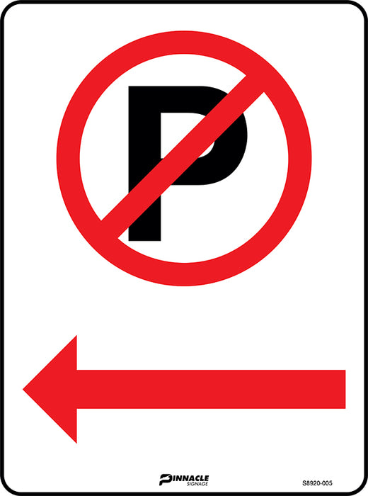 No Parking (Picto & Left Arrow)