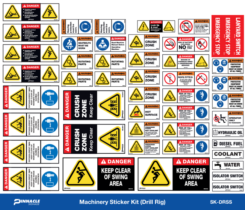 Machinery Sticker Kit, Drill Rig