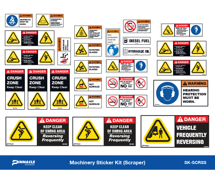 Machinery Sticker Kit, Scraper