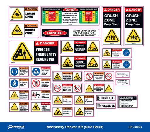 Machine Machine Id Stickers Machinery Sticker Kits — Pinnacle Signage