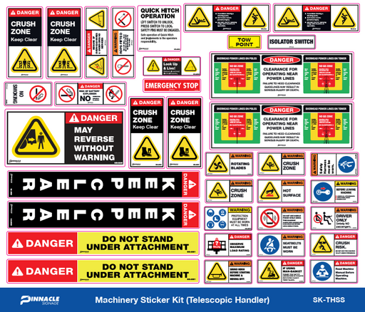 Machine Information Sticker Machinery Sticker Kits — Pinnacle Signage