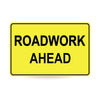 Roadwork Ahead, 900 x 600mm Metal, Class 1 Reflective Swing Stand