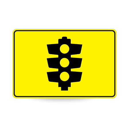 Traffic Lights (Symbolic), 900 x 600mm Metal, Class 1 Reflective, Swing Stand