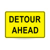 Detour Ahead, 900 x 600mm Metal, Class 1 Reflective, Swing Stand