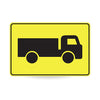 Truck Picto, 900 x 600mm Metal, Class 1 Reflective, Swing Stand