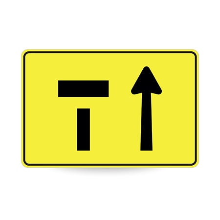 Left Lane Closed (Right Lane Open), 900 x 600mm Metal, Class 1 Reflective, Swing Stand
