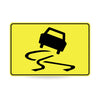 Slippery Surface Picto, 900 x 600mm Metal, Class 1 Reflective, Swing Stand