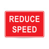 Reduce Speed, 900 x 600mm Metal, Class 1 Reflective, Swing Stand